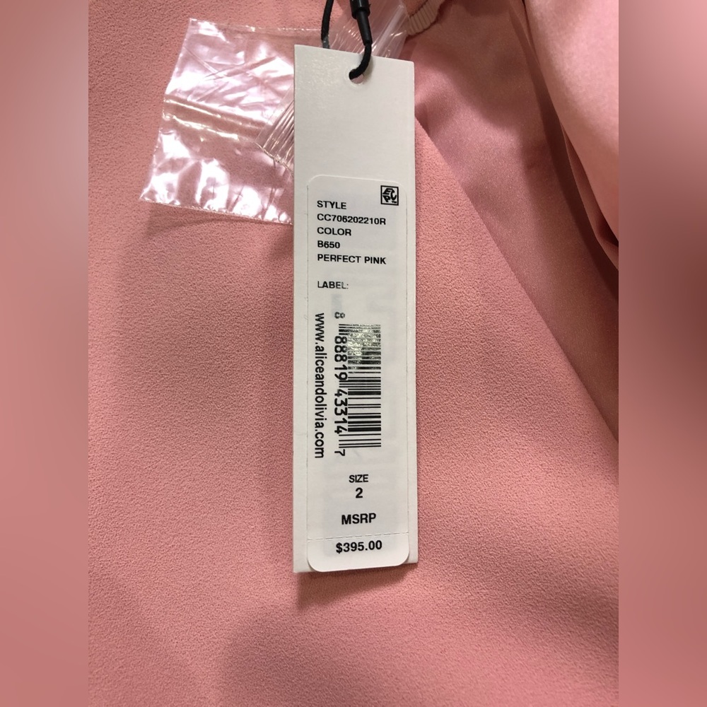 NWT $395 Alice + Olivia Jerri Stand-collar Blazer In Pink - Picture 8 of 9